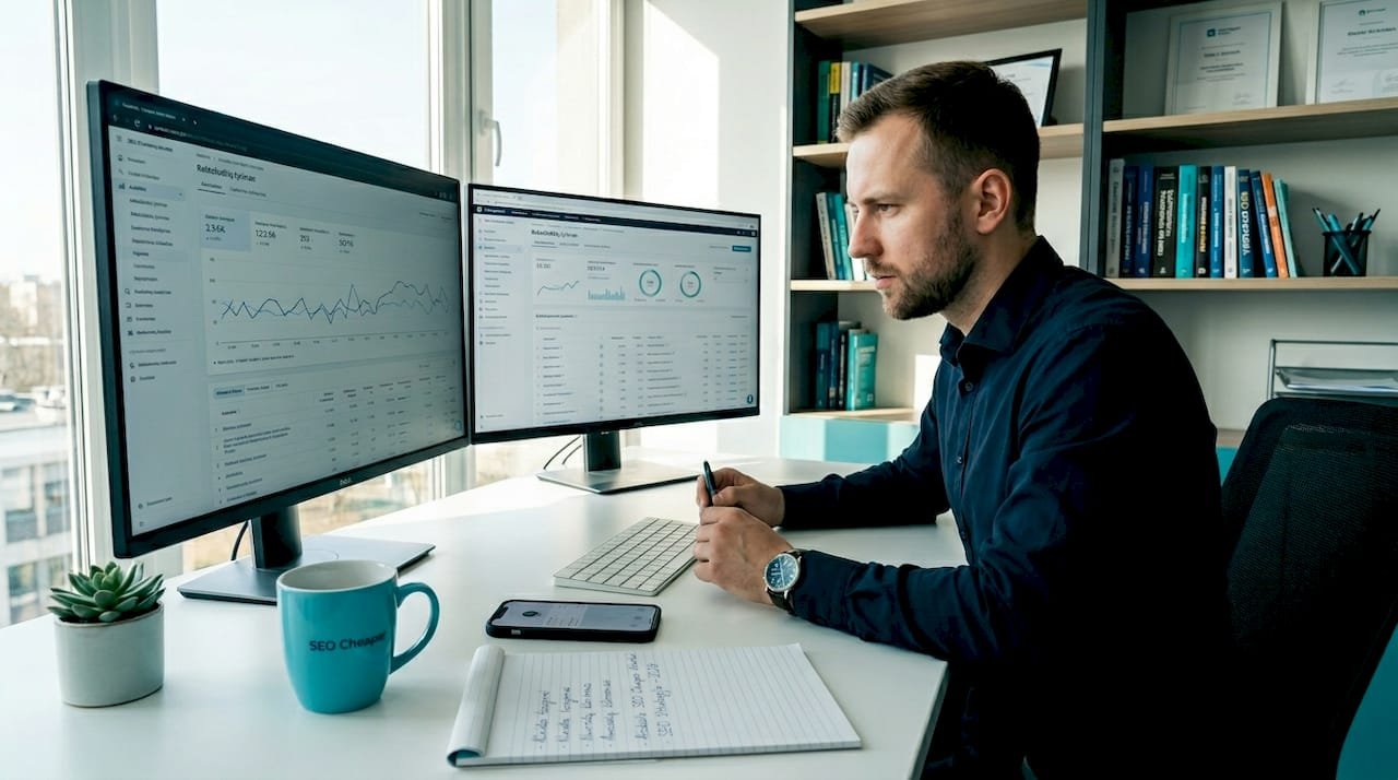 Dirbu SEO specialistu fintech srityje ir visas užduotis atlieku iš namų.