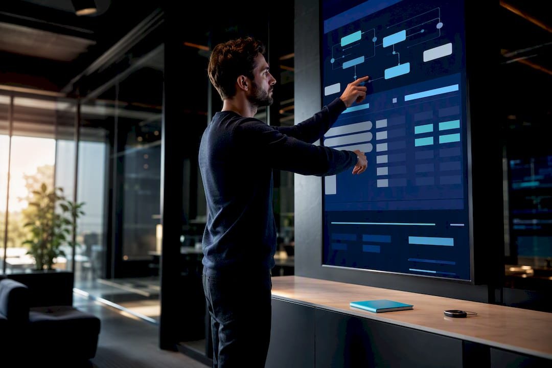 Specialistas peržiūri finansinių technologijų SEO audito požymius